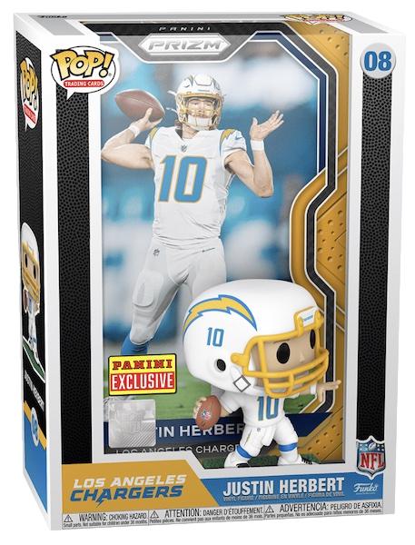 Justin Herbert [Gold] #8 Funko POP Trading Cards