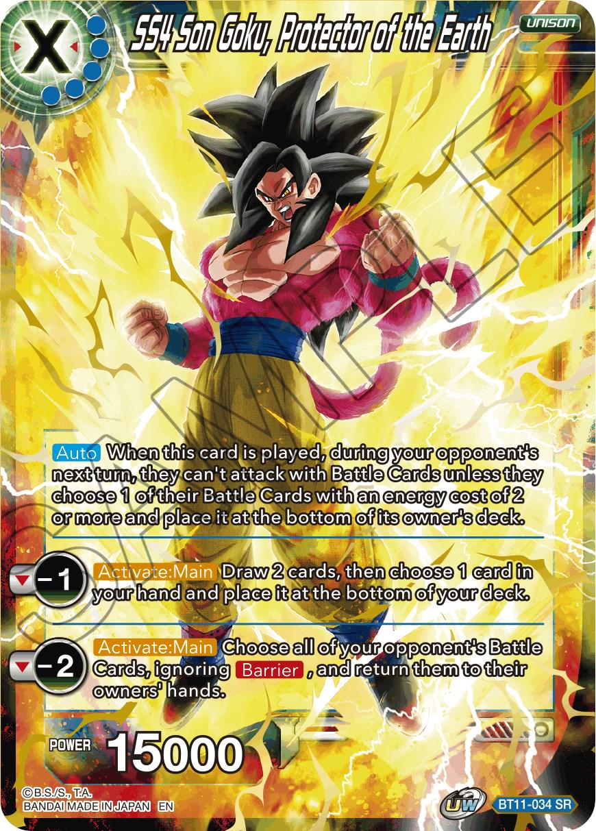 SS4 Son Goku, Protector of the Earth BT11-034 Dragon Ball Super Vermilion Bloodline