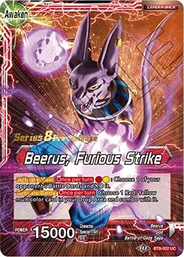 Beerus // Beerus, Furious Strike BT8-002_PR Dragon Ball Super Malicious Machinations: Pre-Release Promos