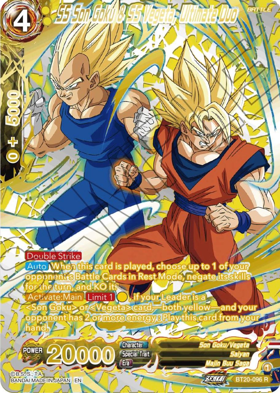 SS Son Goku & SS Vegeta, Ultimate Duo [Gold Stamped Foil] BT20-096 Dragon Ball Super Power Absorbed