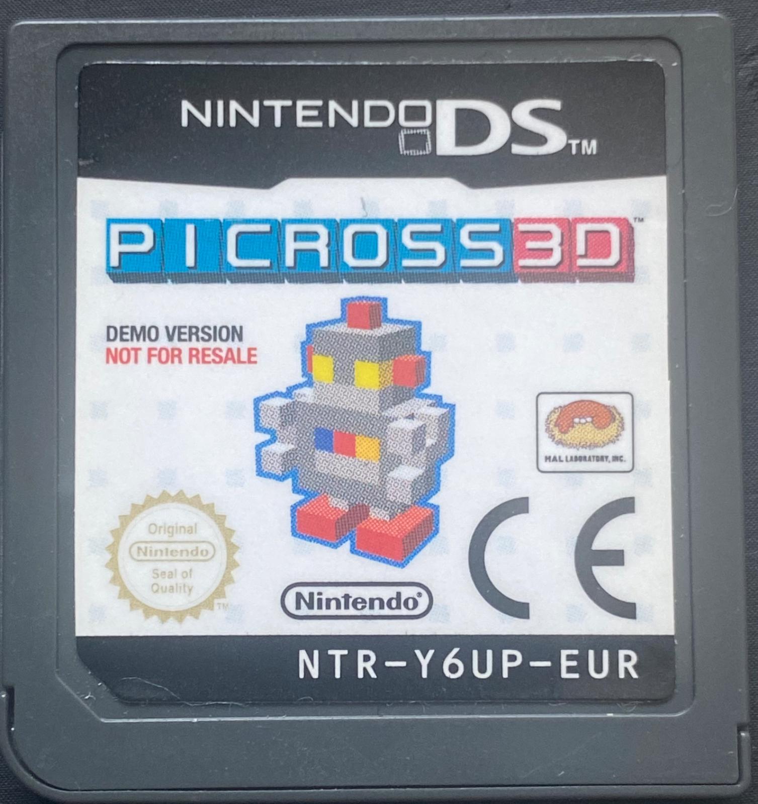 Picross 3D [Not For Resale] PAL Nintendo DS