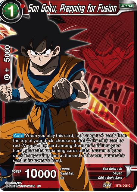 Son Goku, Prepping for Fusion BT6-005 Dragon Ball Super Magnificent Collection Fusion Hero