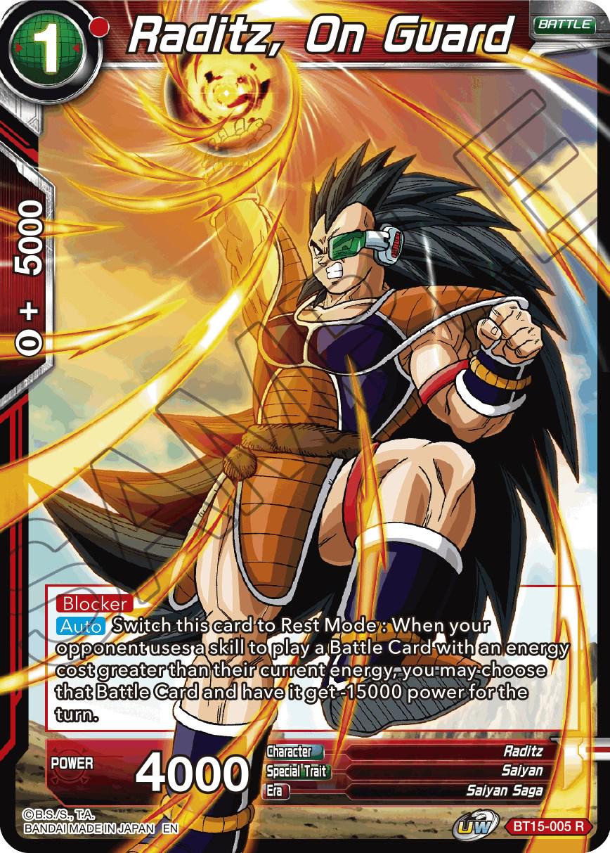 Raditz, On Guard [Foil] BT15-005 Dragon Ball Super Saiyan Showdown