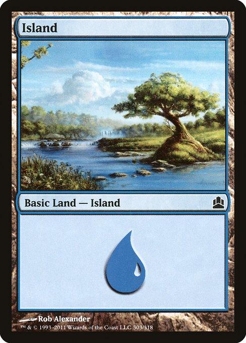 Island #303 Magic Commander