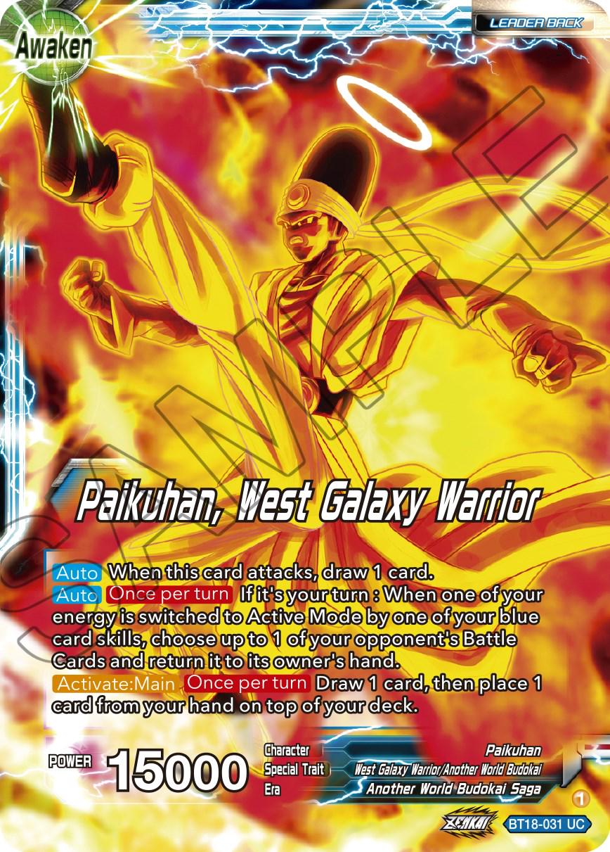 Paikuhan // Paikuhan, West Galaxy Warrior BT18-031 Dragon Ball Super Dawn of the Z-Legends