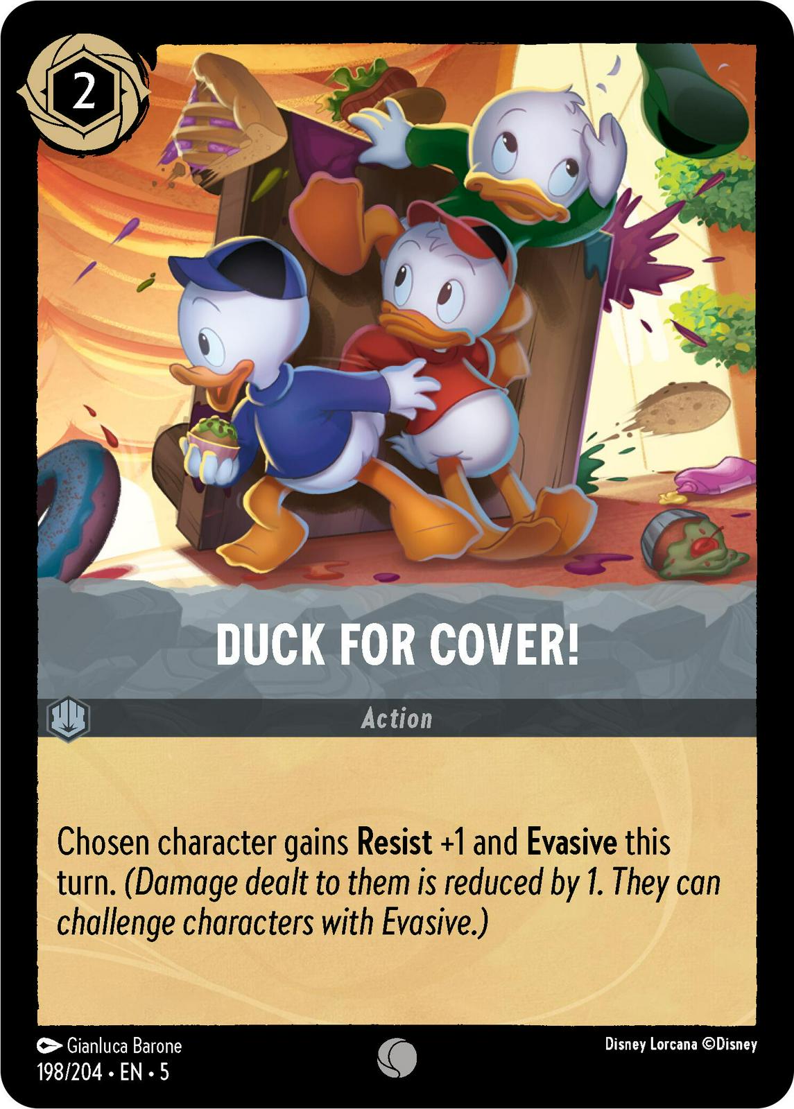 Duck for Cover! [Foil] #198 Lorcana Shimmering Skies