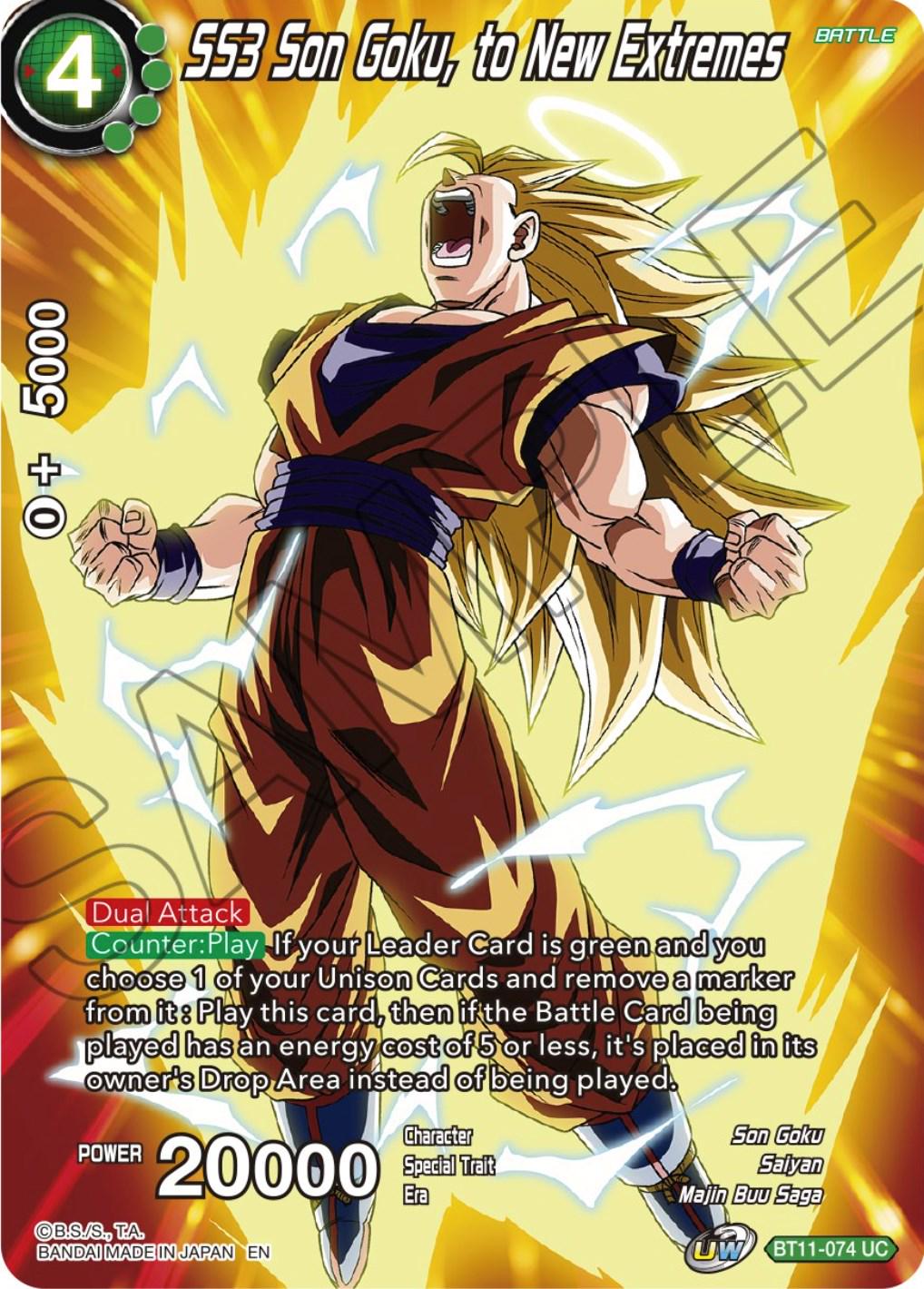 SS3 Son Goku, to New Extremes [Foil] BT11-074 Dragon Ball Super Theme Selection: History of Son Goku