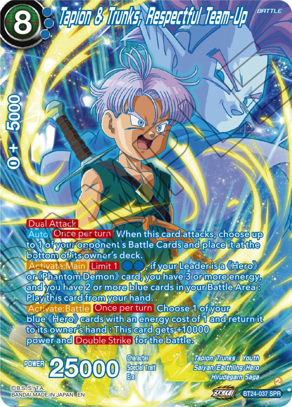 Tapion & Trunks, Respectful Team-Up [SPR] BT24-037 Dragon Ball Super Beyond Generations