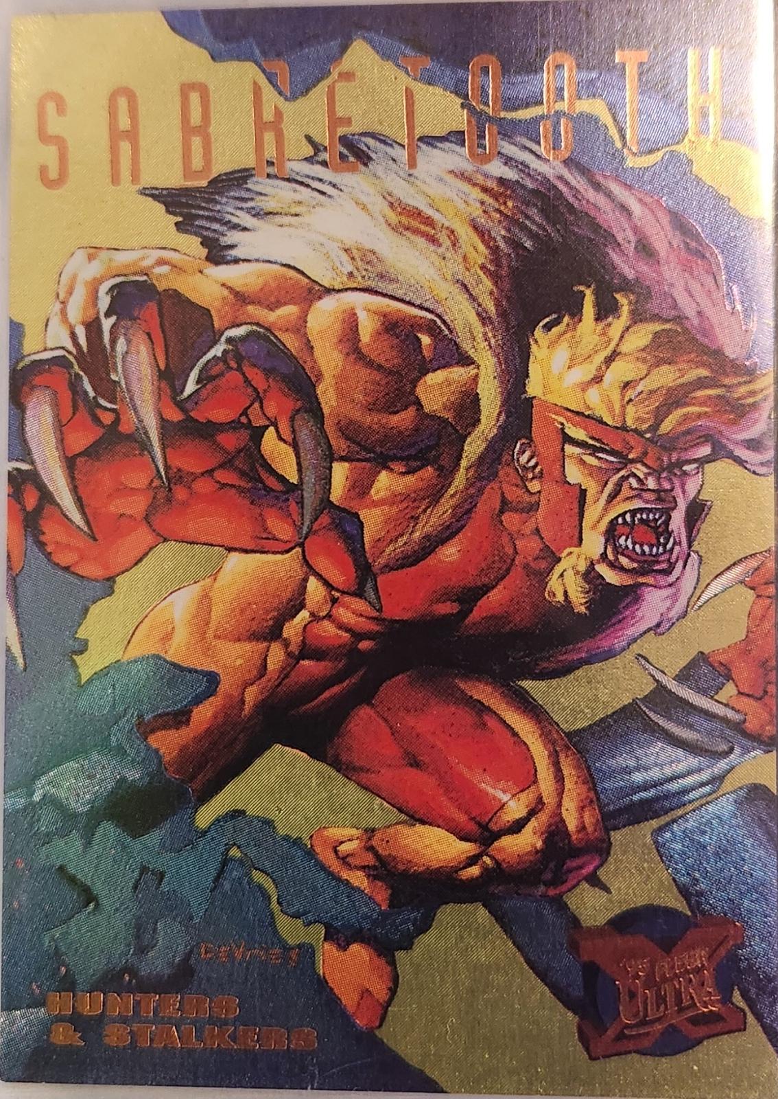 Sabretooth [Gold] #6 Marvel 1995 Ultra X-Men Hunters Stalkers