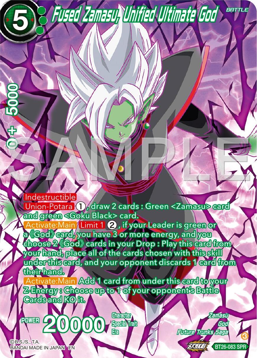 Fused Zamasu, Unified Ultimate God [SPR] BT26-083 Dragon Ball Super Ultimate Advent