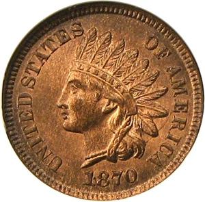 1870 [FS-301] Coins Indian Head Penny