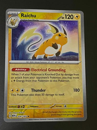 Raichu [Reverse Holo] #26 photo