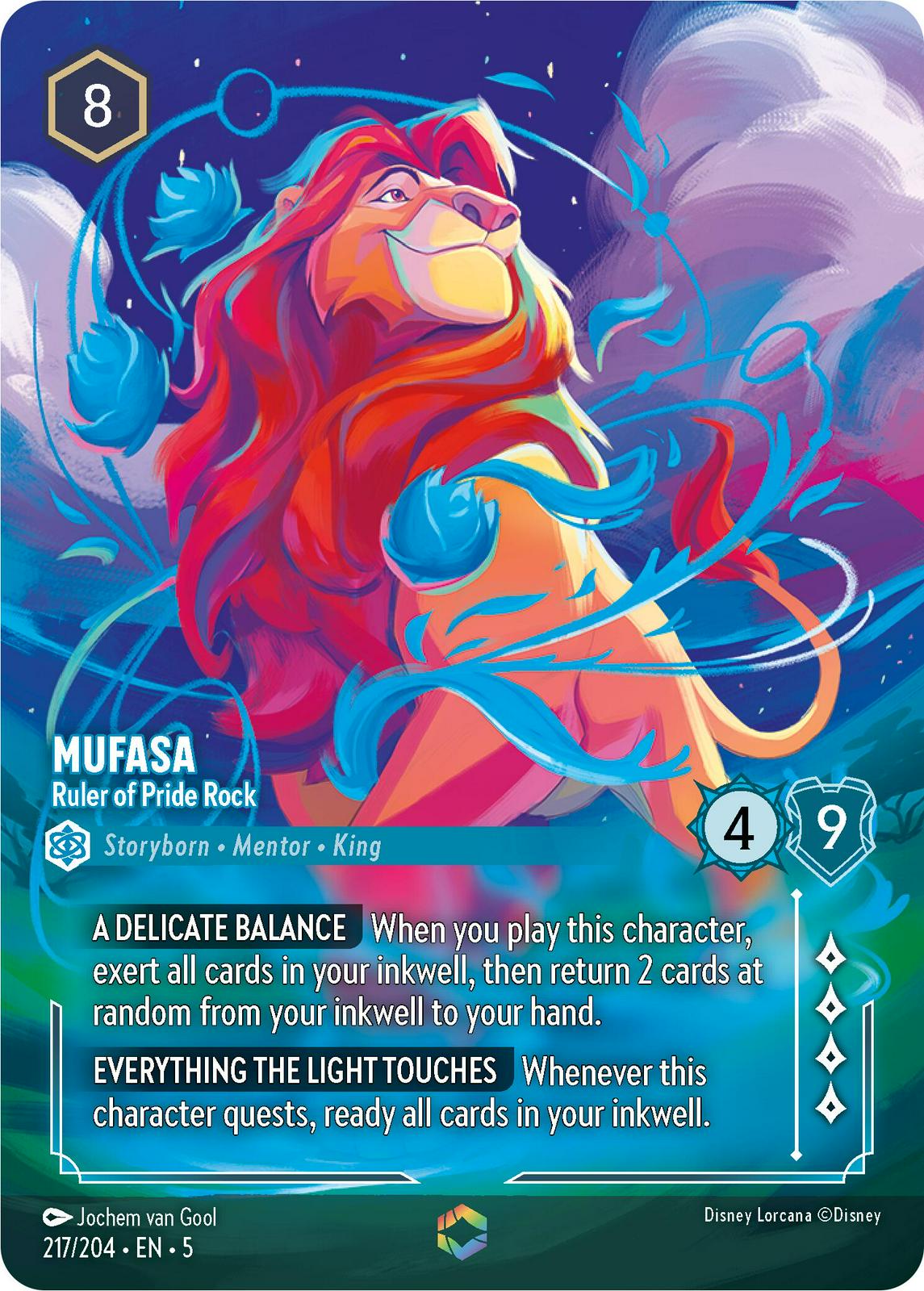 Mufasa - Ruler of Pride Rock #217 Lorcana Shimmering Skies