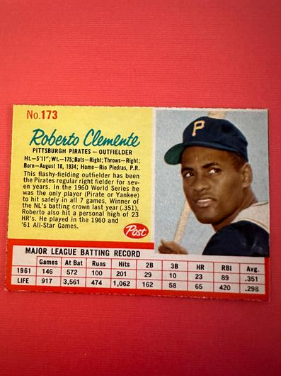 Roberto Clemente [Hand Cut Blue Lines] #173 photo