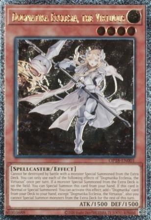 Dogmatika Ecclesia, the Virtuous OP18-EN001 YuGiOh OTS Tournament Pack 18