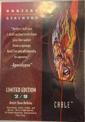 Back | Cable [Gold] Marvel 1995 Ultra X-Men Hunters Stalkers