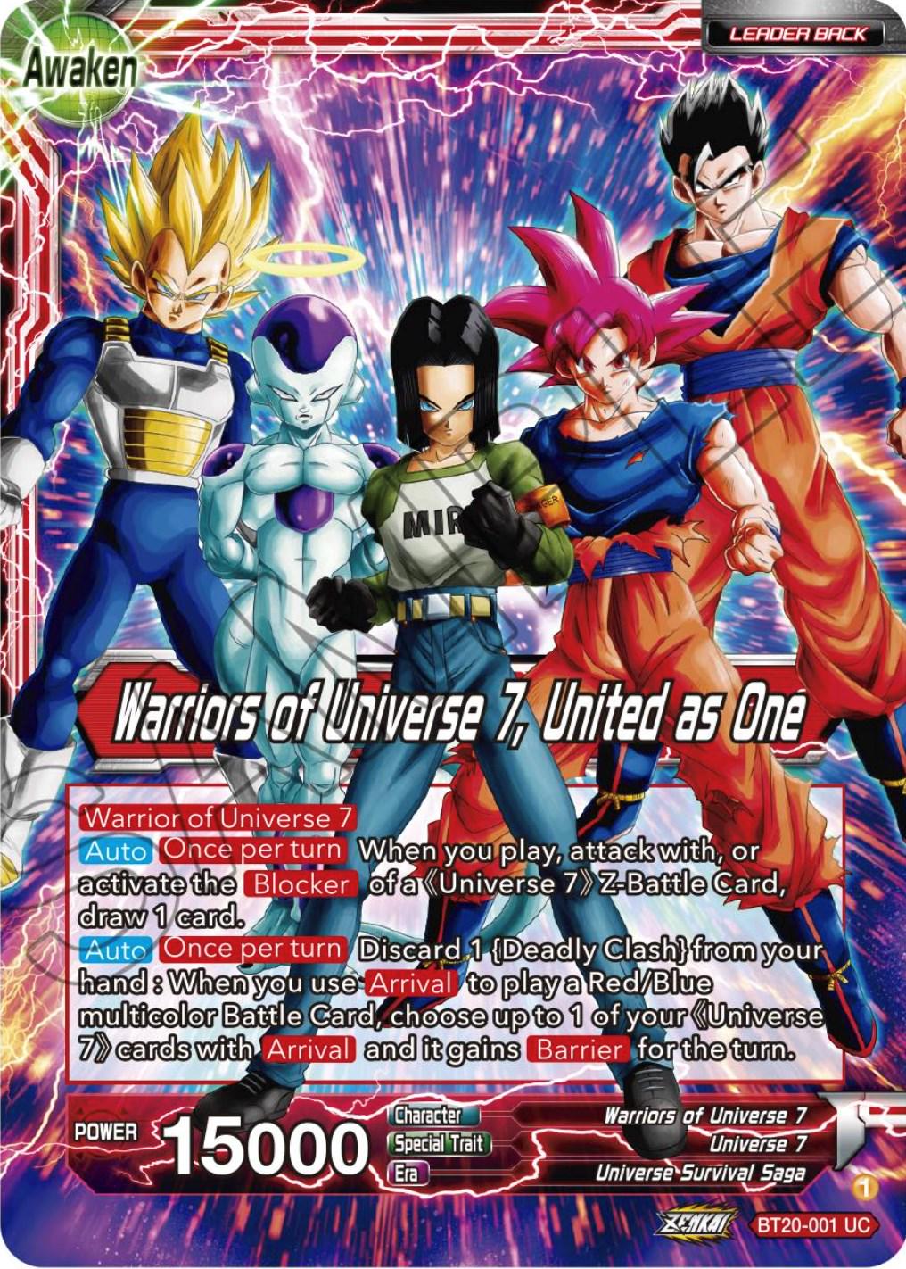 Android 17 // Warriors of Universe 7, United as One BT20-001 Dragon Ball Super Power Absorbed