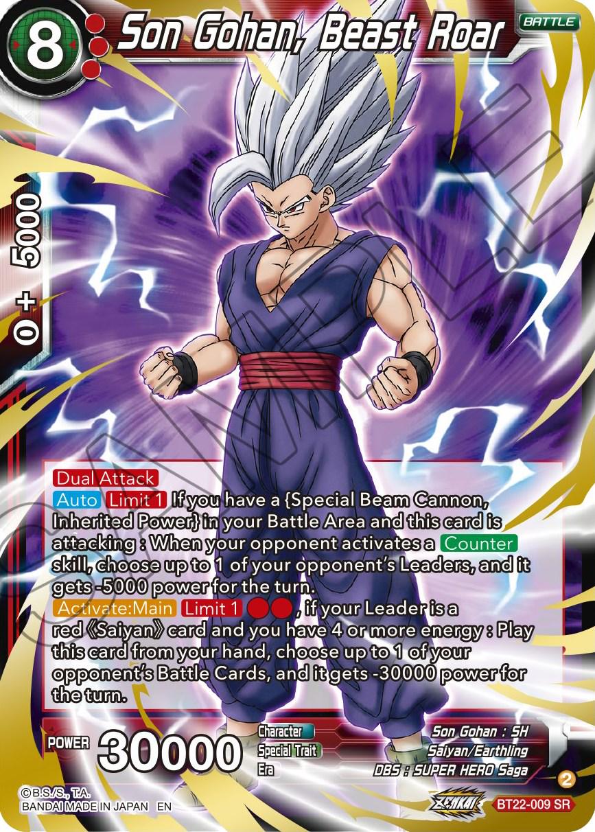 Son Gohan, Beast Roar [Foil] BT22-009 Dragon Ball Super Critical Blow