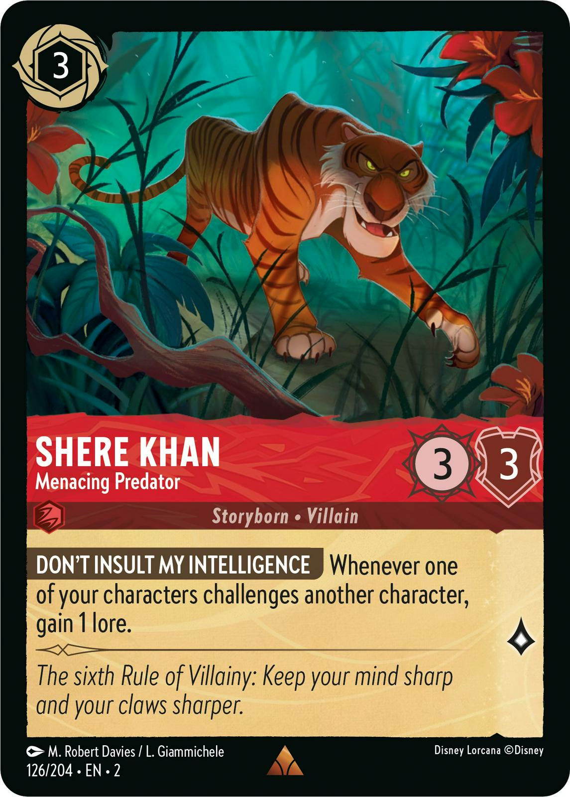 Shere Khan - Menacing Predator [Foil] #126 Lorcana Rise of the Floodborn