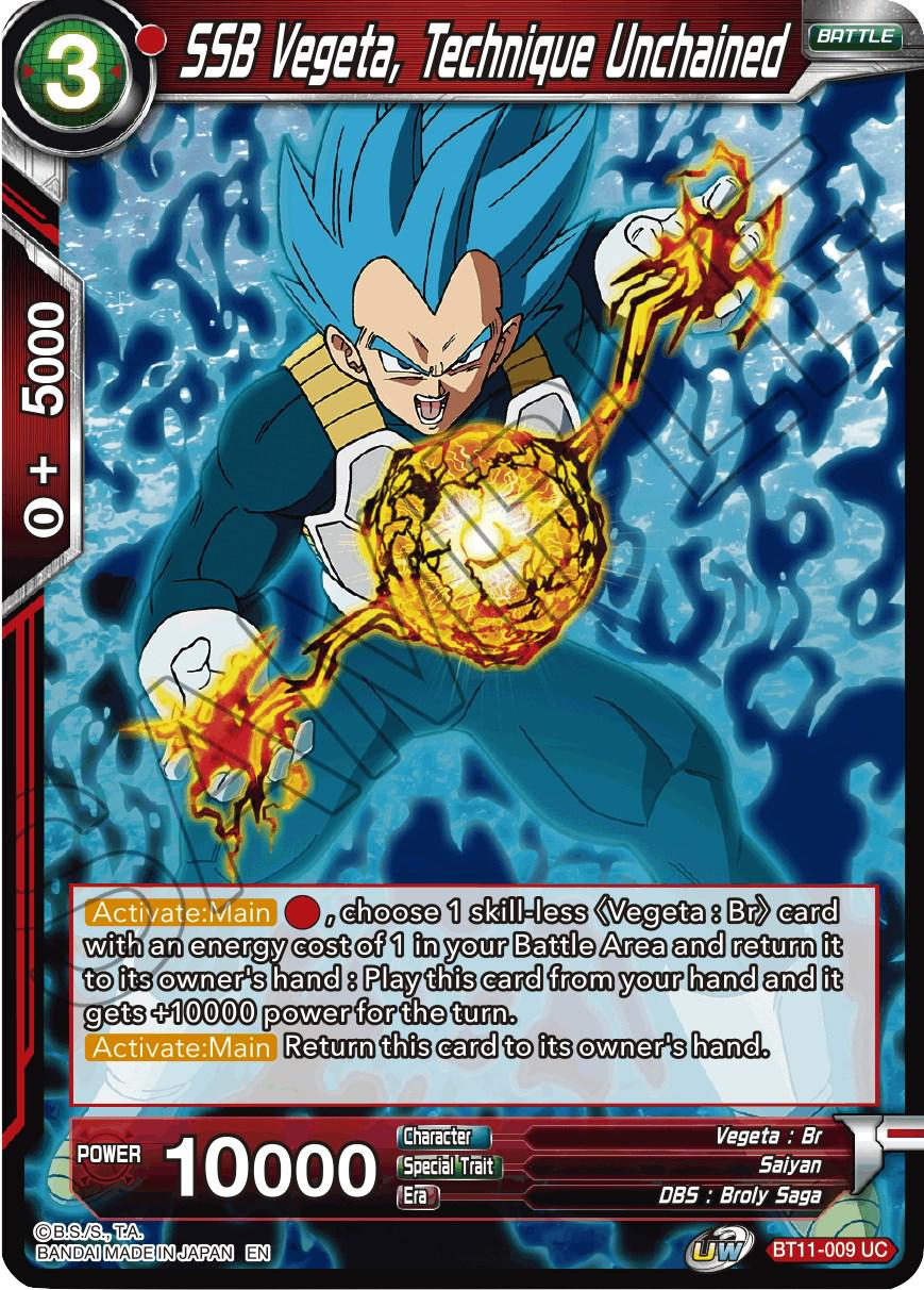 SSB Vegeta, Technique Unchained [Foil] BT11-009 Dragon Ball Super Vermilion Bloodline