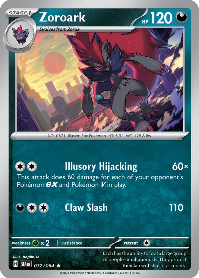 Zoroark #32 Pokemon Shrouded Fable