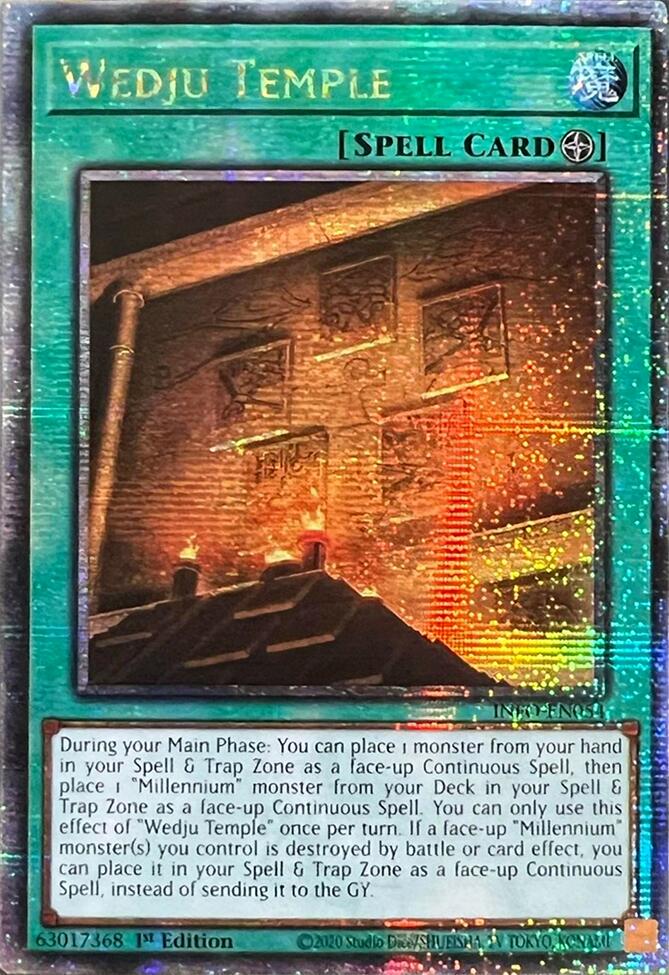 Wedju Temple [Quarter Century Secret Rare] INFO-EN054 YuGiOh The Infinite Forbidden