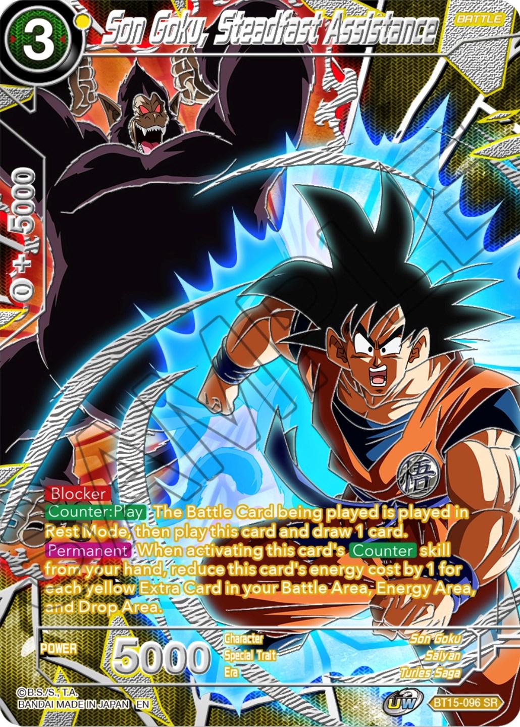 Son Goku, Steadfast Assistance [Foil] BT15-096 Dragon Ball Super Collector's Selection Vol.3