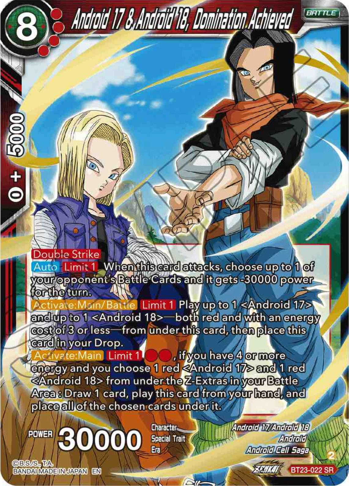 Android 17 & Android 18, Domination Achieved [Foil] BT23-022 Dragon Ball Super Perfect Combination