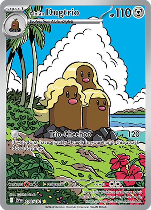 Alolan Dugtrio #208 Pokemon Surging Sparks