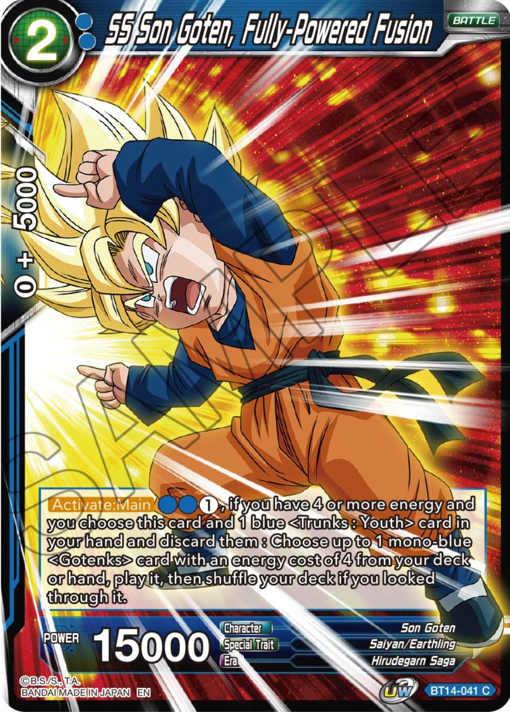 SS Son Goten, Fully-Powered Fusion [Foil] BT14-041 Dragon Ball Super Cross Spirits