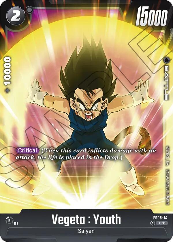 Vegeta : Youth [Bonus Pack Alternate Art Holo] FS05-14 Dragon Ball Fusion World Starter Deck: Bardock