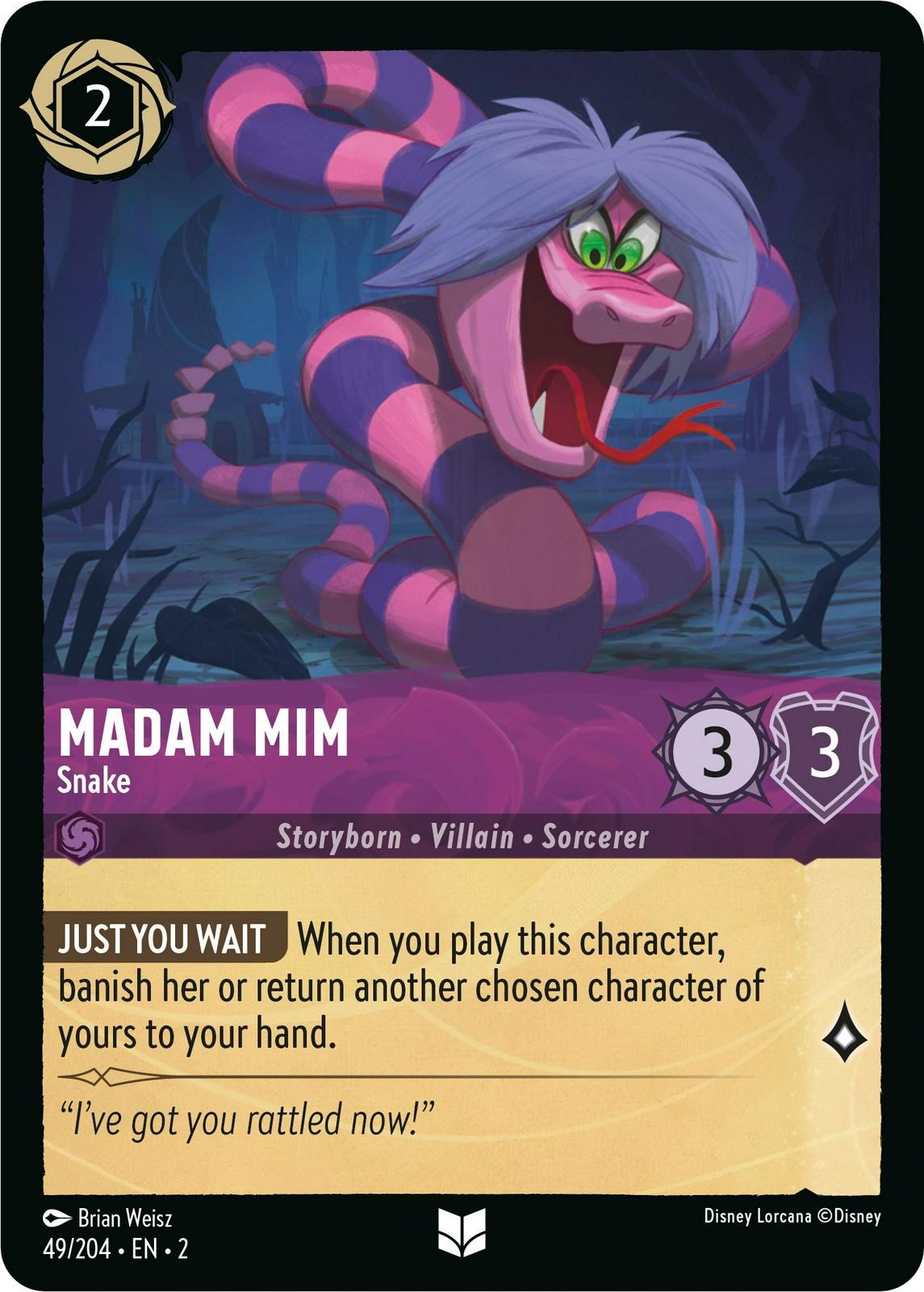 Madam Mim - Snake #49 Lorcana Rise of the Floodborn