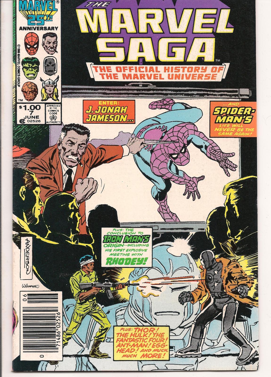 The Marvel Saga the Official History of the Marvel Universe [Newsstand] #7 (1986) Comic Books The Marvel Saga the Official History of the Marvel Universe