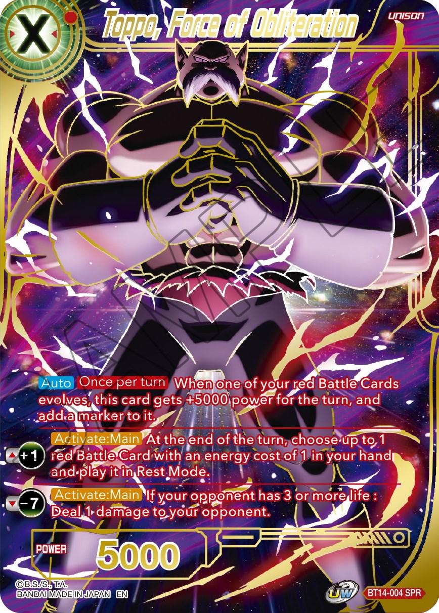 Toppo, Force of Obliteration [SPR] BT14-004 Dragon Ball Super Cross Spirits