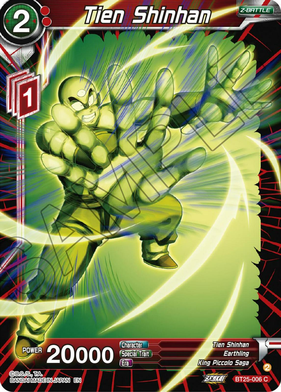 Tien Shinhan BT25-006 Dragon Ball Super Legend of the Dragon Balls