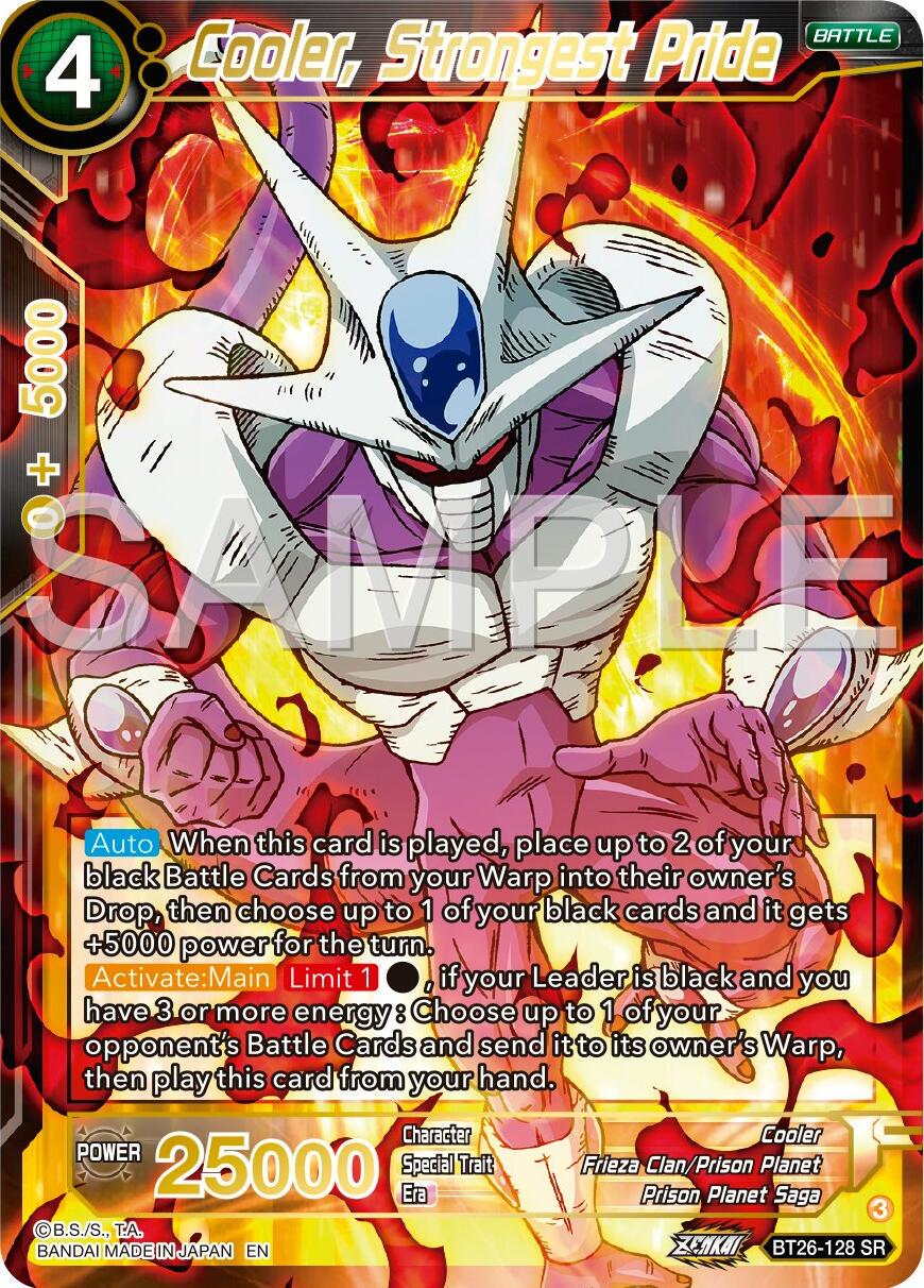 Cooler, Strongest Pride BT26-128 Dragon Ball Super Ultimate Advent