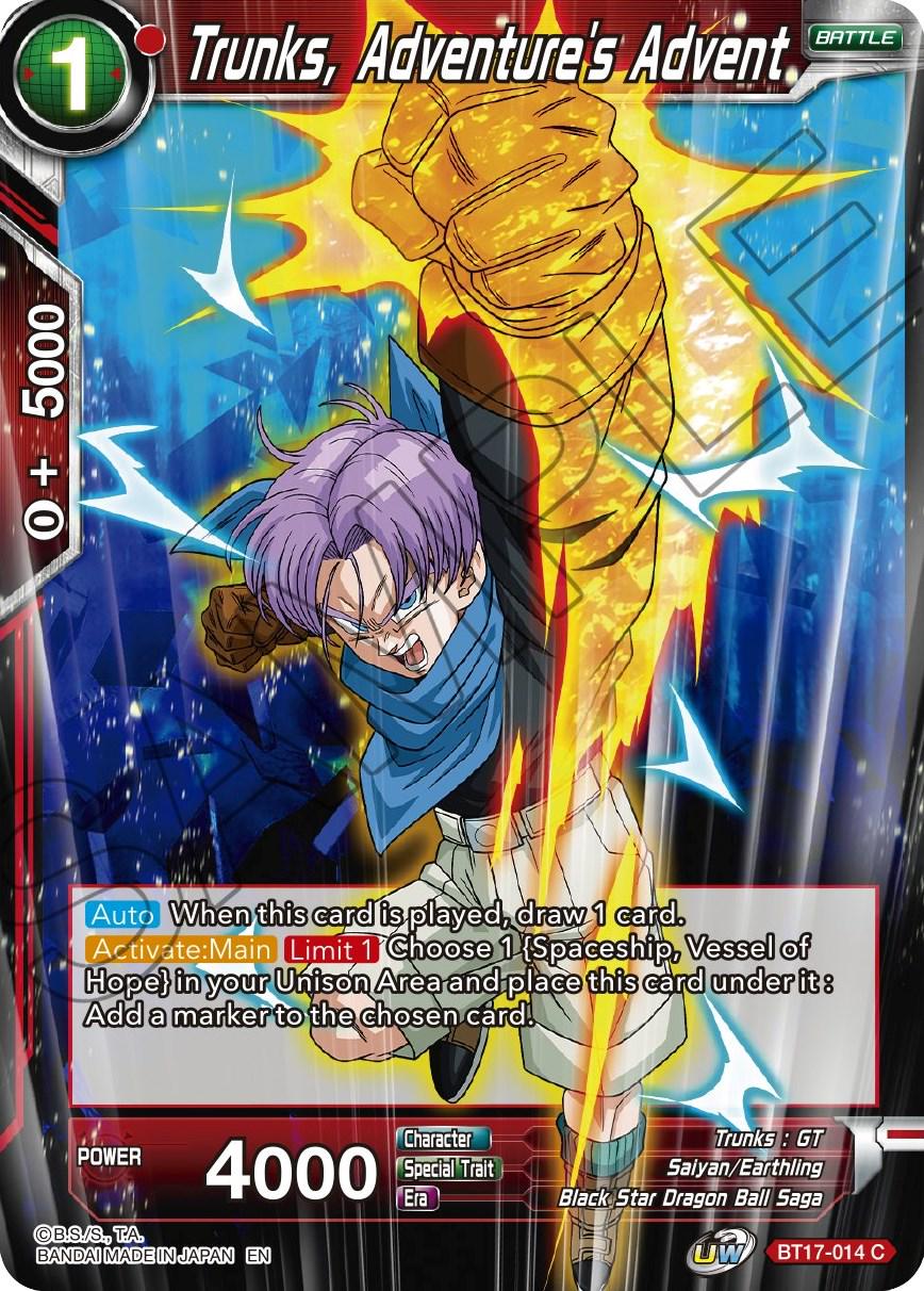 Trunks, Adventure's Advent [Foil] BT17-014 Dragon Ball Super Ultimate Squad