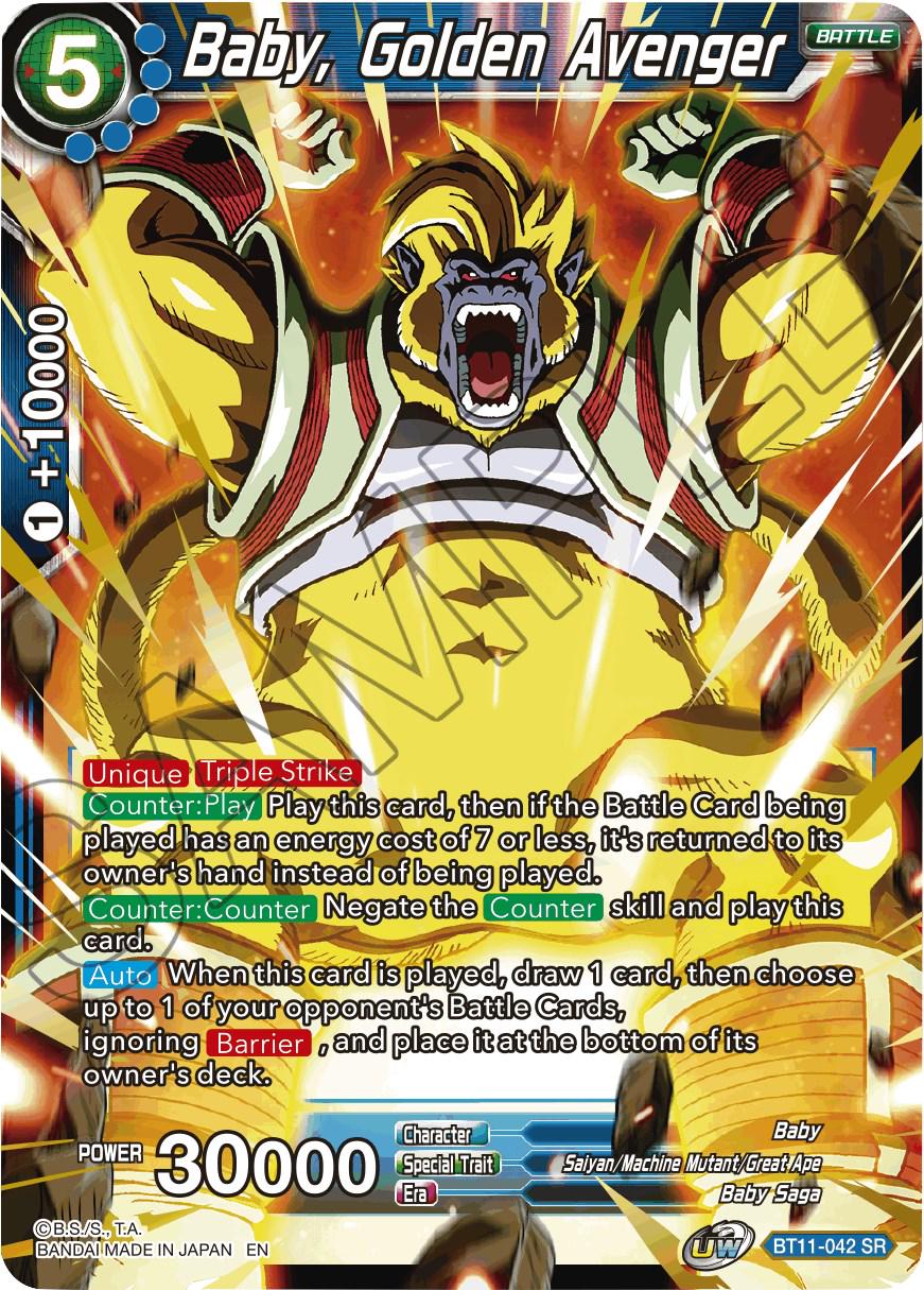 Baby, Golden Avenger BT11-042 Dragon Ball Super Vermilion Bloodline