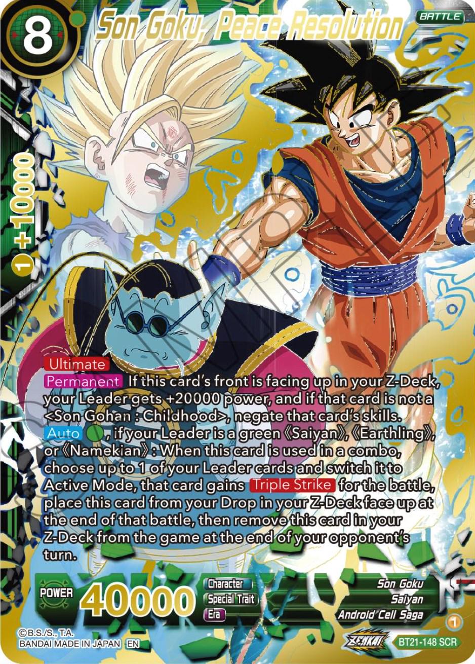 Son Goku, Peace Resolution BT21-148 Dragon Ball Super Wild Resurgence