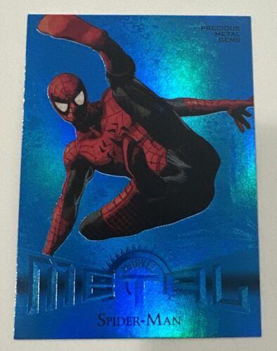 Spider-Man [Blue Precious Metal Gems] #R-5 2024 SkyBox Metal Universe Avengers Retro