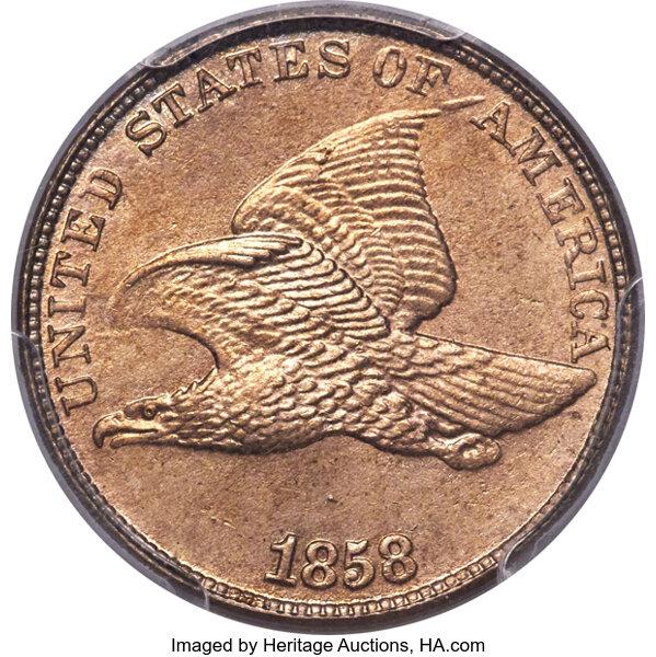 1858 [FS-301] Coins Flying Eagle Penny