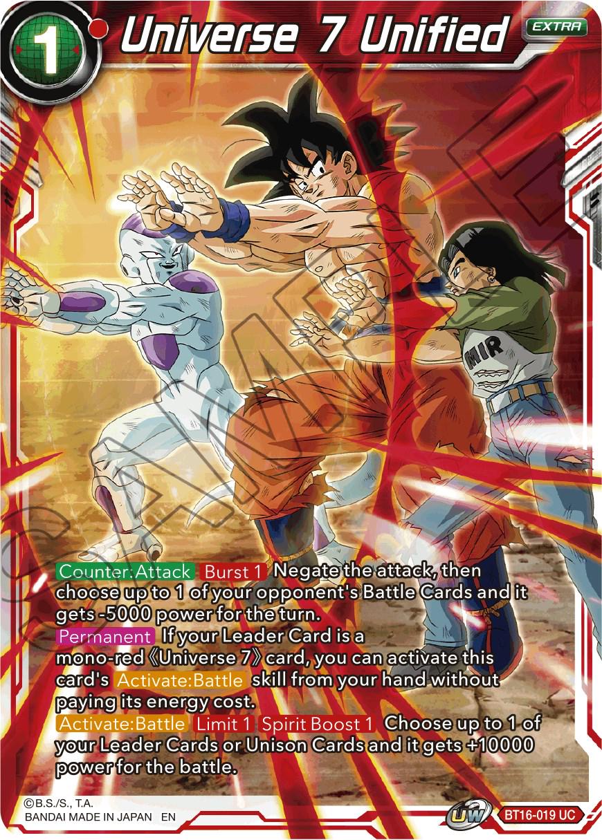 Universe 7 Unified BT16-019 Dragon Ball Super Realm of the Gods