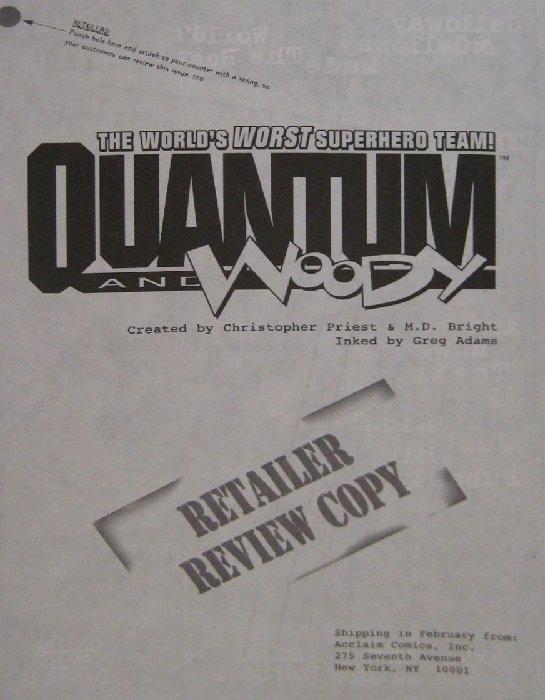 Quantum & Woody Preview #1 (1997) Comic Books Quantum & Woody