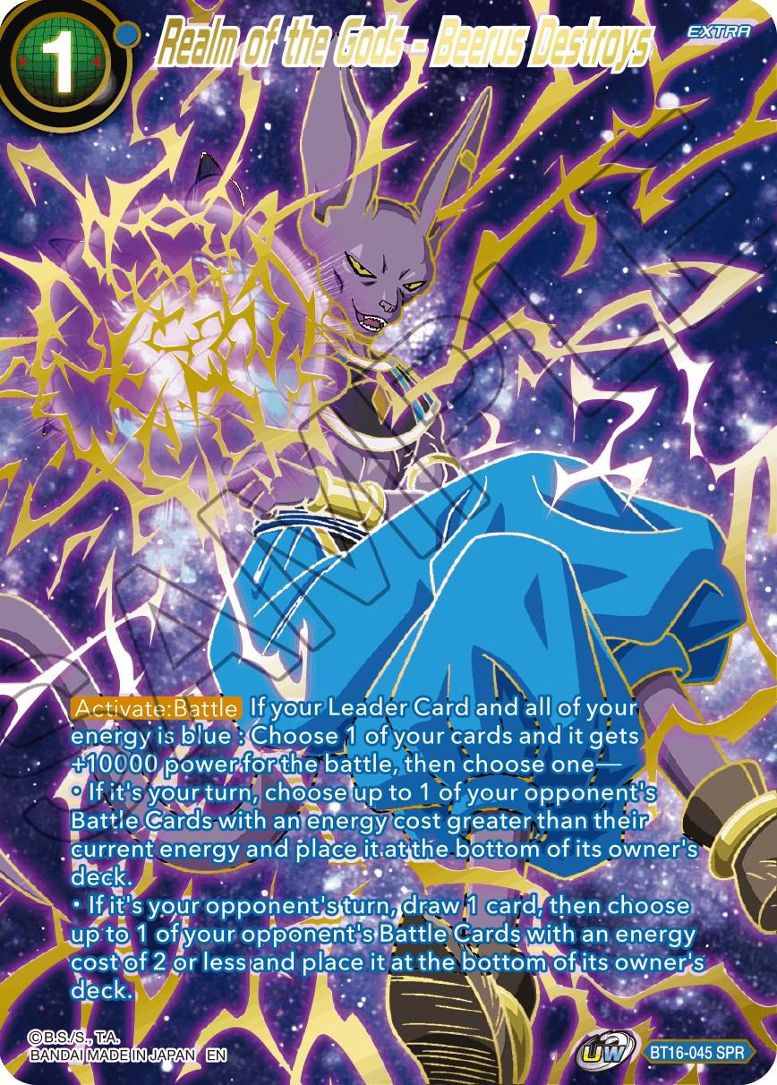 Realm of the Gods - Beerus Destroys [SPR] BT16-045 Dragon Ball Super Realm of the Gods