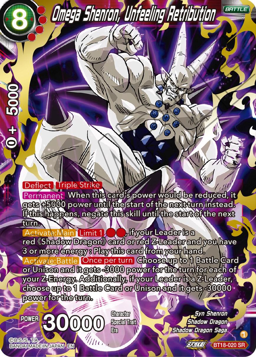 Omega Shenron, Unfeeling Retribution [Foil] BT18-020 Dragon Ball Super Dawn of the Z-Legends