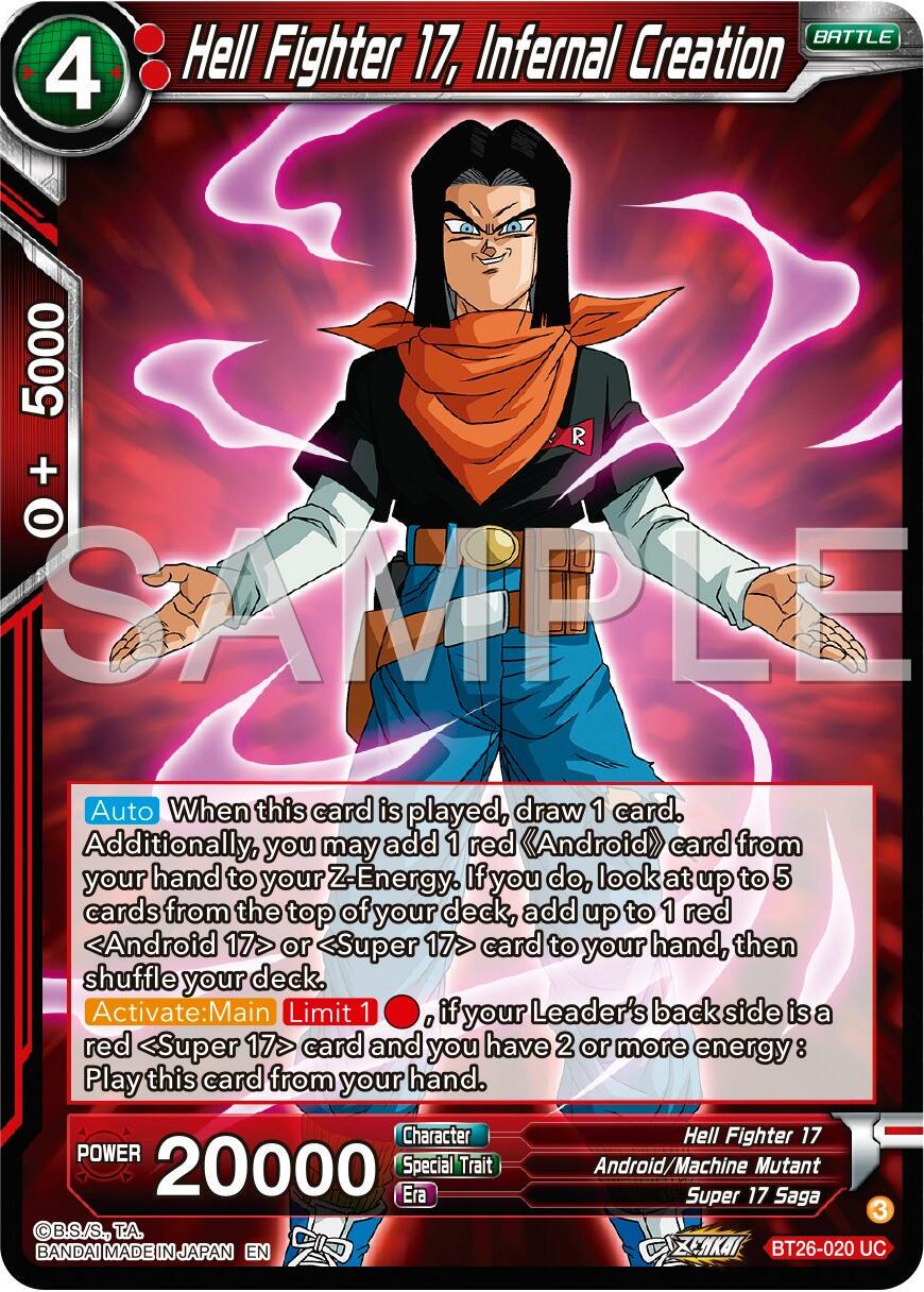 Hell Fighter 17, Infernal Creation BT26-020 Dragon Ball Super Ultimate Advent