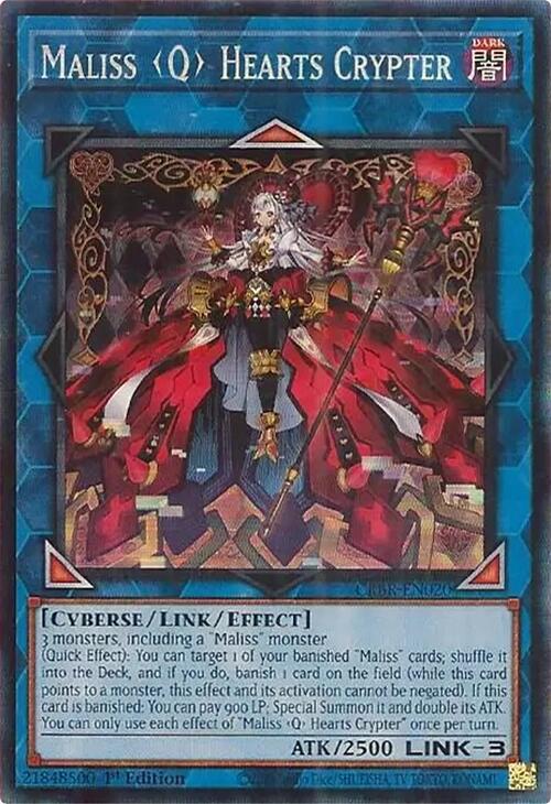 Maliss Hearts Crypter CRBR-EN020 YuGiOh Crossover Breakers