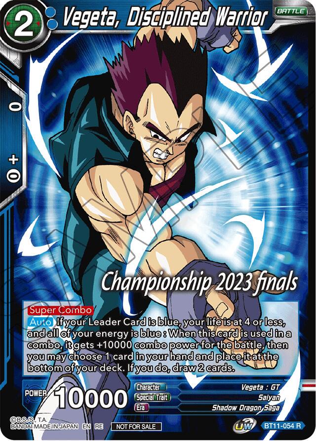 Vegeta, Disciplined Warrior [2023 Championship Finals Celebration Pack Foil] BT11-054 Dragon Ball Super Divine Multiverse Release Promos