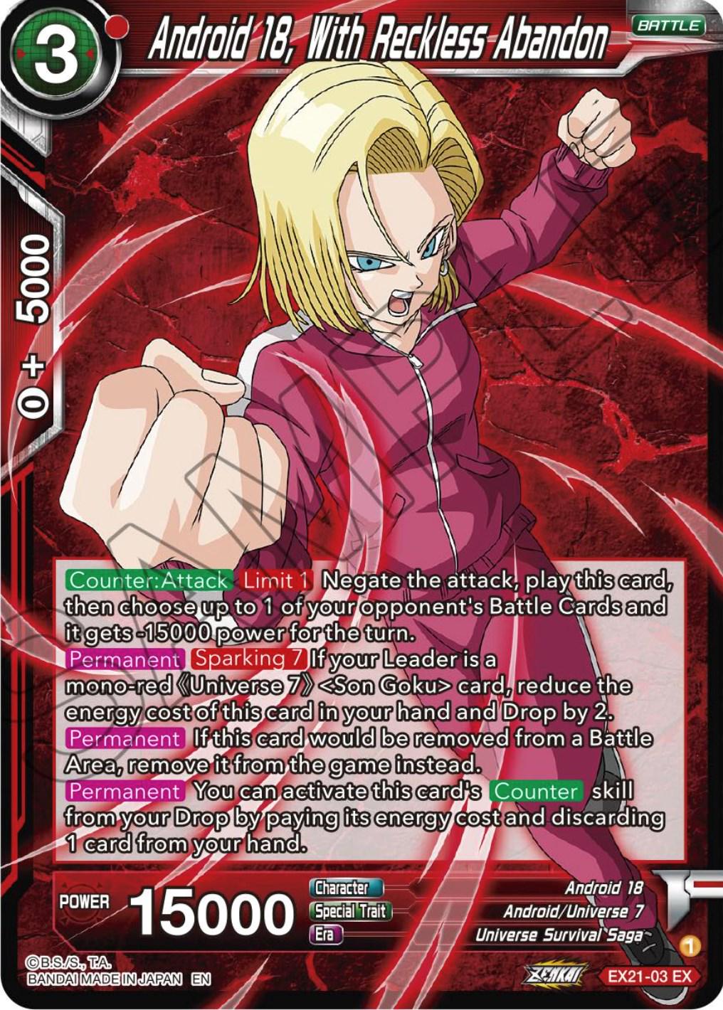 Android 18, With Reckless Abandon [Foil] EX21-03 Dragon Ball Super Expansion Set: 5th Anniversary Set