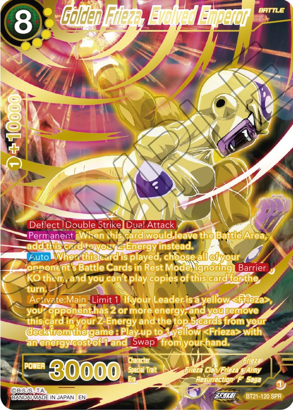 Golden Frieza, Evolved Emperor [SPR] BT21-120 Dragon Ball Super Wild Resurgence